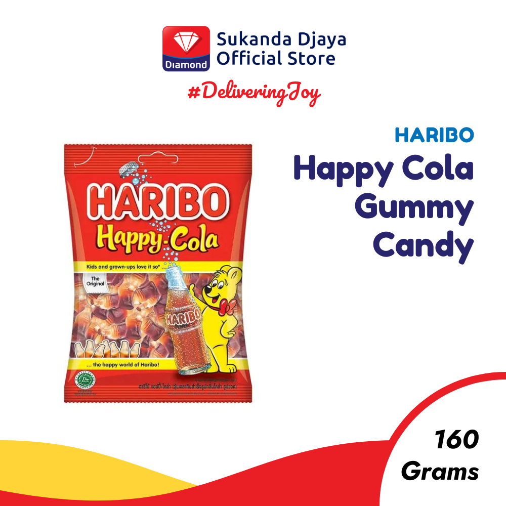 

Haribo Happy Cola Gummy Candy Permen 160 Gr