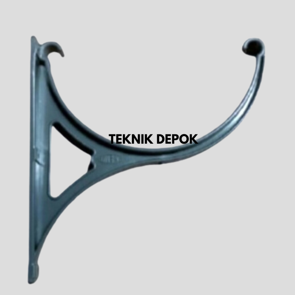 Gantungan Talang 1/2 Lingkaran 8 inch PVC Hanger Saluran Air Setengah Bulat Plastik