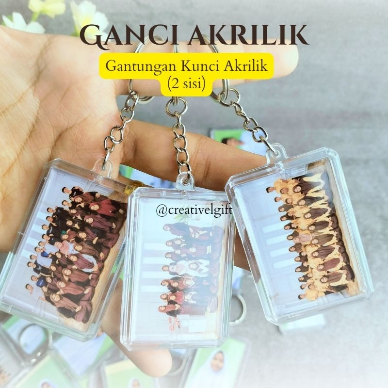 Gantungan kunci akrilik custom 2 sisi/Ganci Akrilik/ganci custom/ganci custom foto