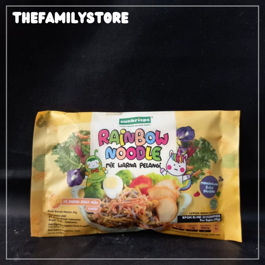 

SUNKRISPS Rainbow Noodle 45gr / Mie Organik Sehat Anak