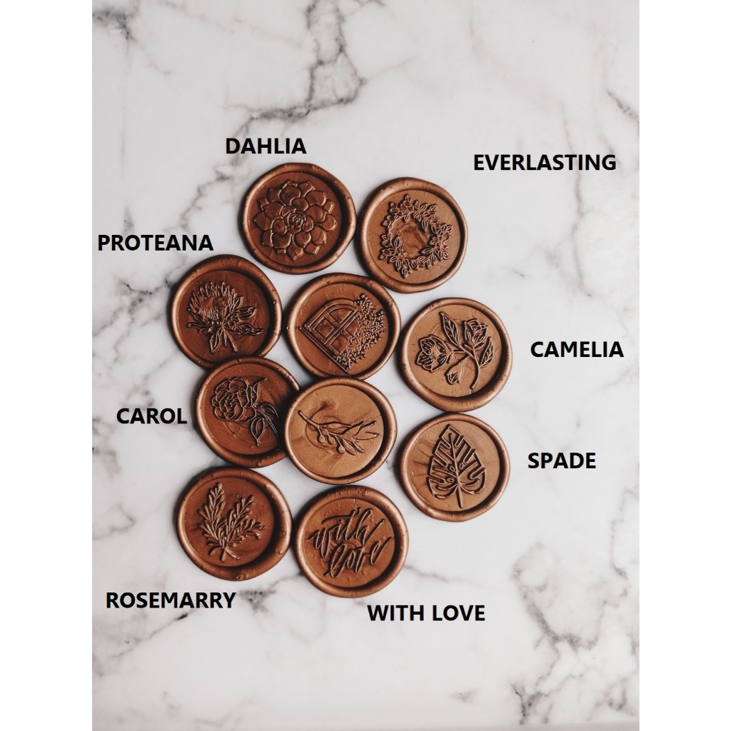 

Choco Edition Leaf - 1 Pcs Wax Seal Sticker Undangan WAXSEALCOIN Vintage / Tanpa Minimum / 1 Pcs/ Termasuk Double tape / Lilin Wax Seal Vintage