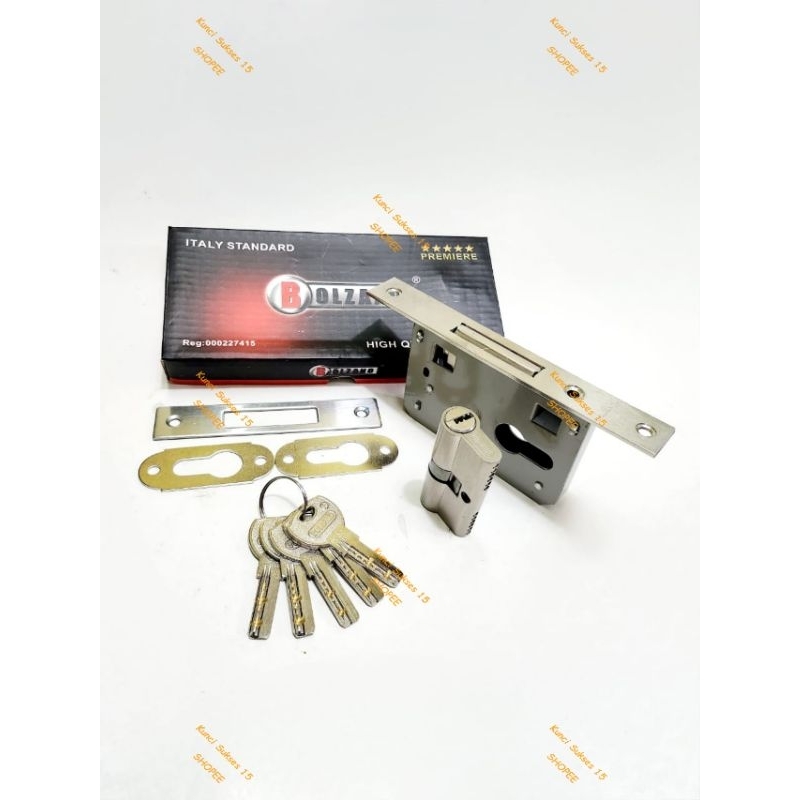 Body Kunci Pintu Dorong BOLZANO / Kunci Pintu Sliding / Mekar / Bodi Kunci Geser BOLZANO