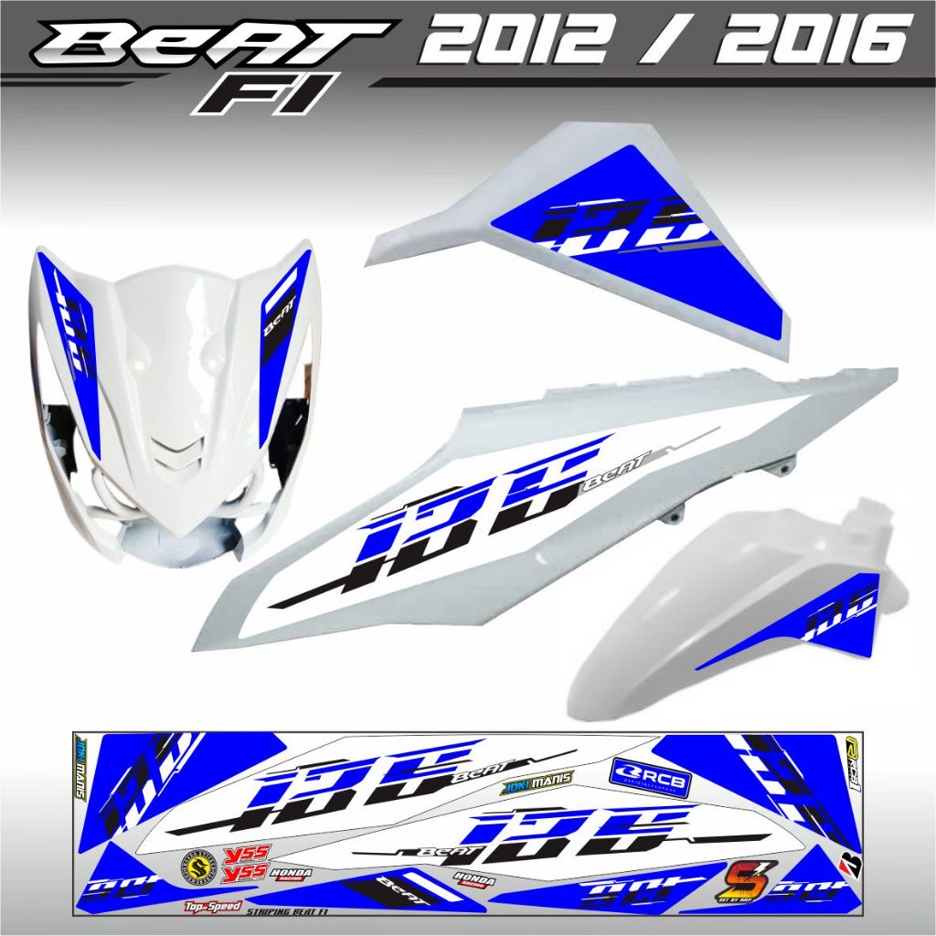 STIKER STRIPING MOTOR BEAT FI 2013 2014 / 2015 VARIASI STRIPING VARIASI BEAT FI POLET SIMPLE