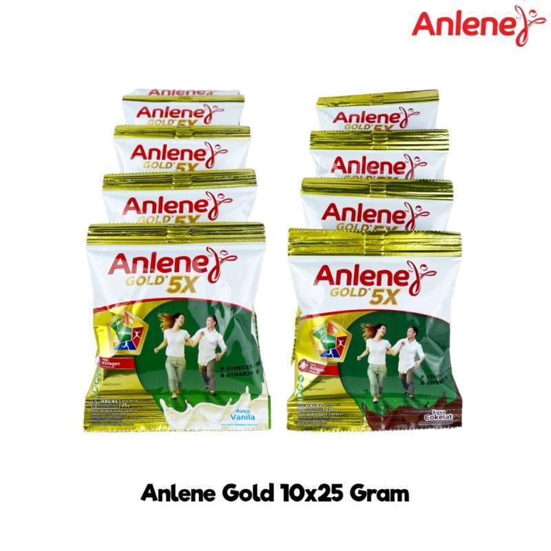 

Anlene Gold Sachet 10x25gr / Anlene Actifit Sachet Vanila 10x20gr & Cokelat 10x25gr Renceng / Anchor Protein+ 10x30gr