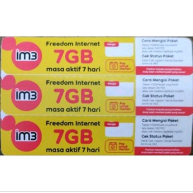 VOUCHER INDOSAT 7 GB 7 HARI