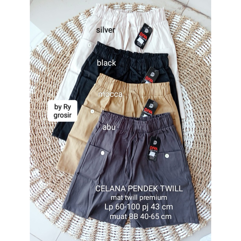 Celana Pendek Wanita Celana Mini Katun twill