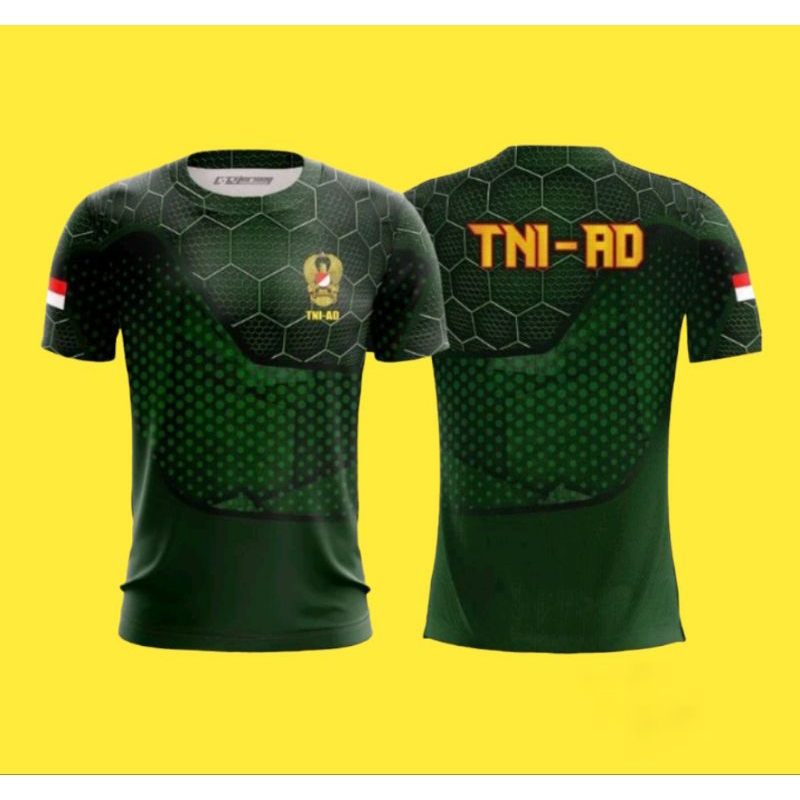 KaosPria/Kaos jersy pria Tentara/kaos olahraga TNI AD HIjau