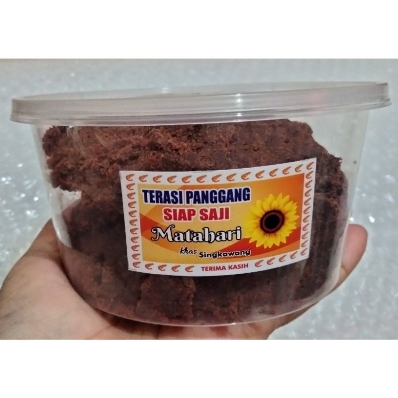 

Terasi Panggang Siap Saji / Terasi Panggang Cap Matahari Khas Singkawang / Terasi Bakar Asli Singkawang / Belacan / Oleh Oleh Khas Pontianak / Terasi Udang Siap Saji / Sambal Terasi Siap Makan / Terasi Matahari