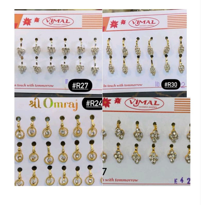 Nath india / Anting Jepit Hidung (langsung pakai, Tanpa Tindik)
