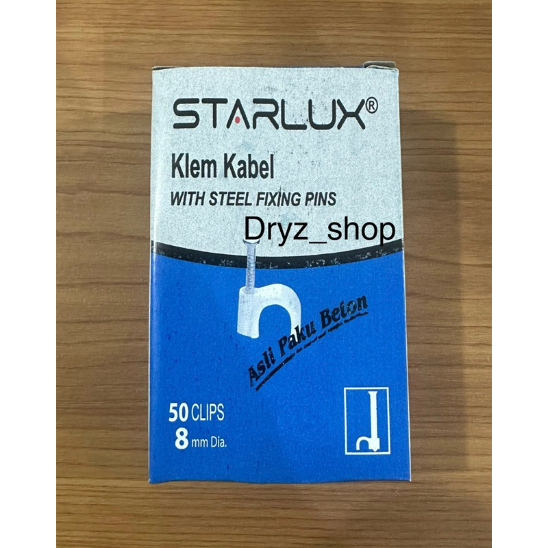Klem kabel paku beton 8mm / klem paku beton asli / klem kabel starlux