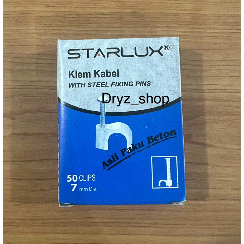 Klem kabel paku beton 7mm / klem paki beton asli / klem kabel starlux