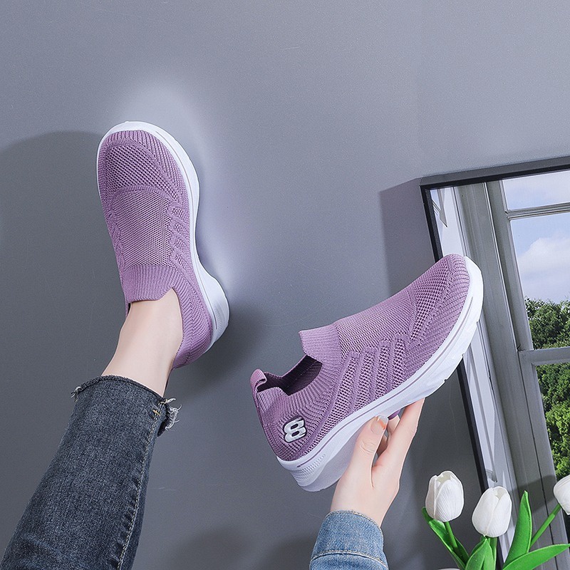 CUCIGUDANG FREE BOX Sepatu Rajut Sepatu Sport Wanita LV56