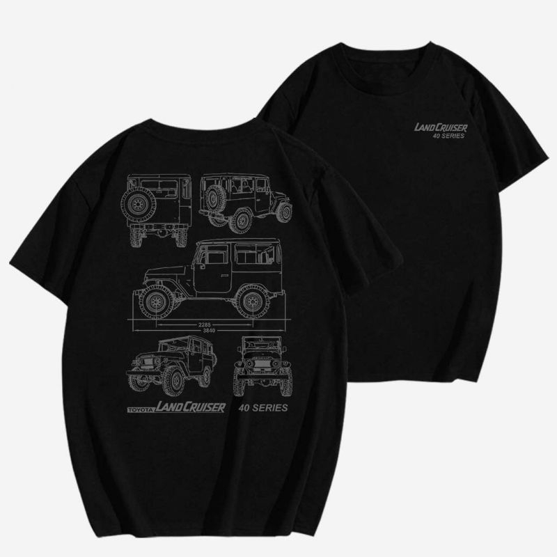 T-SHIRT CUSTOM LAND CRUISER KAOS DISTRO MURAH KEKINIAN