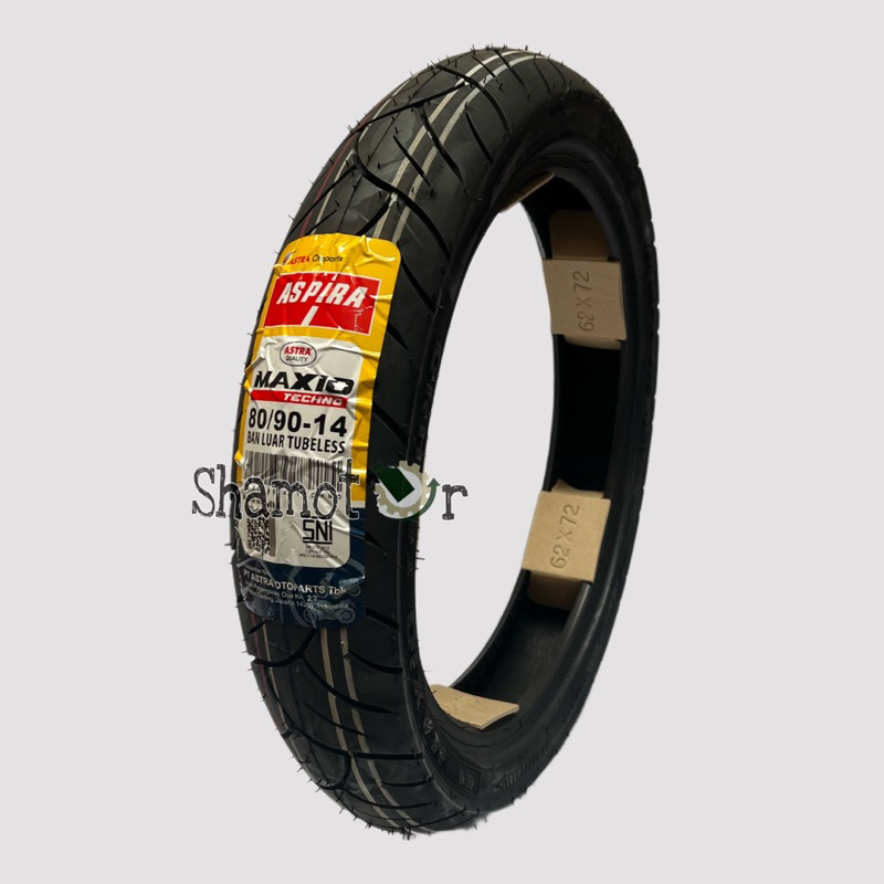 BAN LUAR TUBELESS ASTRA ASPIRA 80/90-14 MAXIO TECHNO