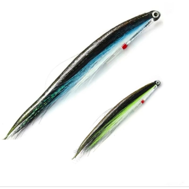 1 PCS Umpan Bulu 11CM dan 1 IKAT Serat Sutra SKSJ JUMBO Serat Kain Umpan | Bahan Umpan  Sabiki | Ser