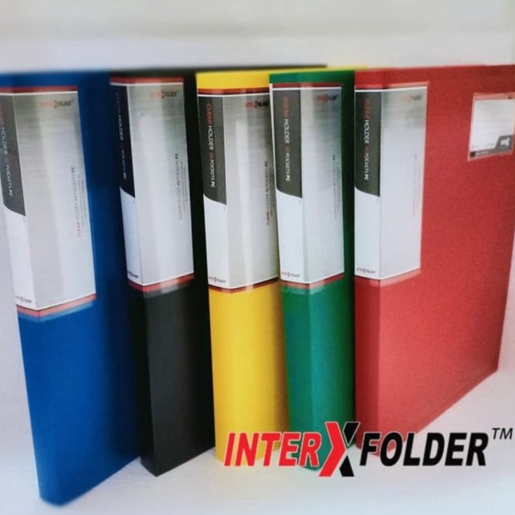 

Inter X clear holder Folio 1 pocket lembar display album cover book tebal hitam