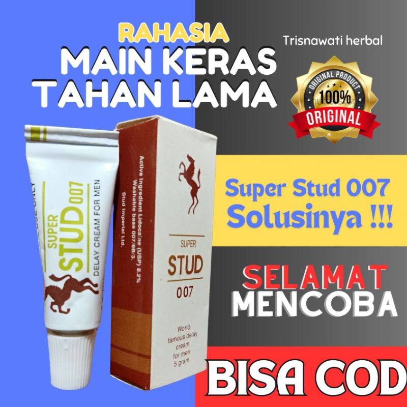 stud 007 - original cream obat kuat untuk pria perkasa - tahan lama pria dewasa - tanpa kebas - miny