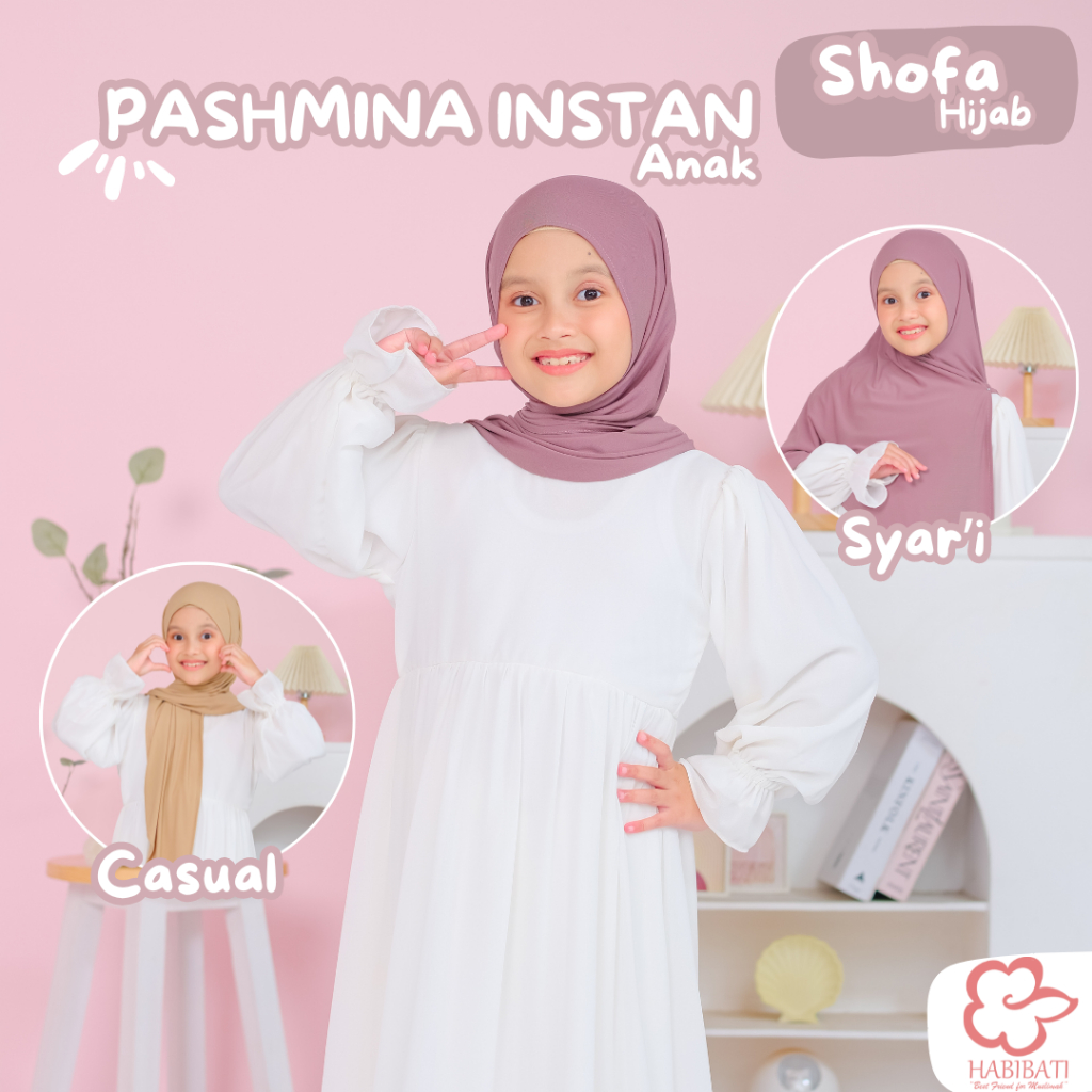 HABIBATI - HIJAB PASHMINA INSTAN ANAK SHOFA HIJAB