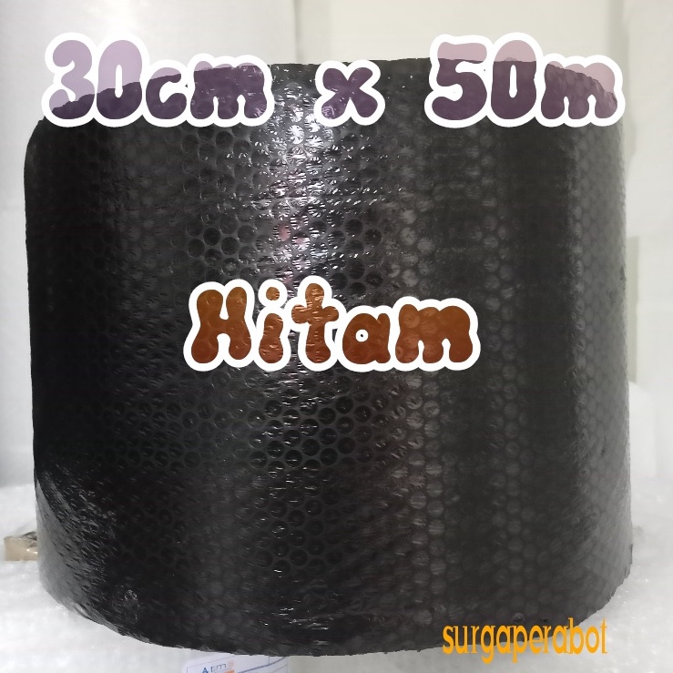 

Diminati Bubble wrap Hitam 3cm x 5m Bable MurahTebal plastik buble warp roll