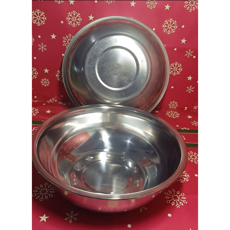 BASKOM BESAR STAINLESS STEEL/BASKOM TEBAL  30-34 CM