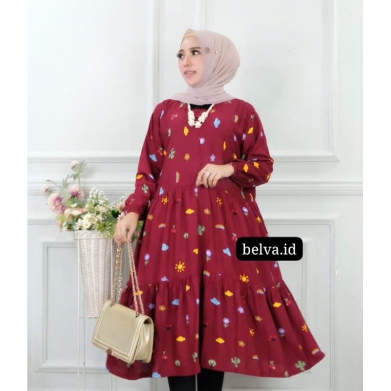 Murah Ready Ld 130 Tunik Rayon Jumbo Zalfa Outfit Big Size