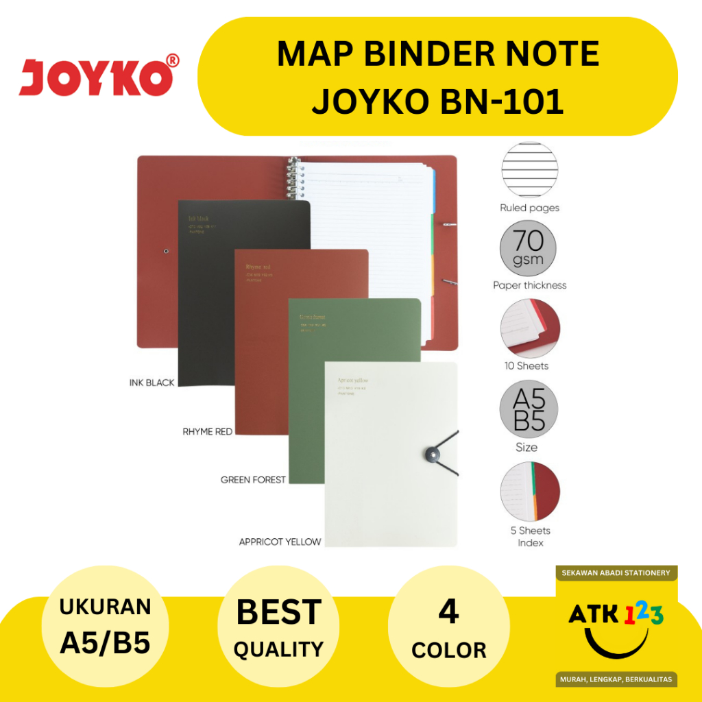 

Binder Note Joyko BN-101 Map Binder Ukuran A5 dan B5