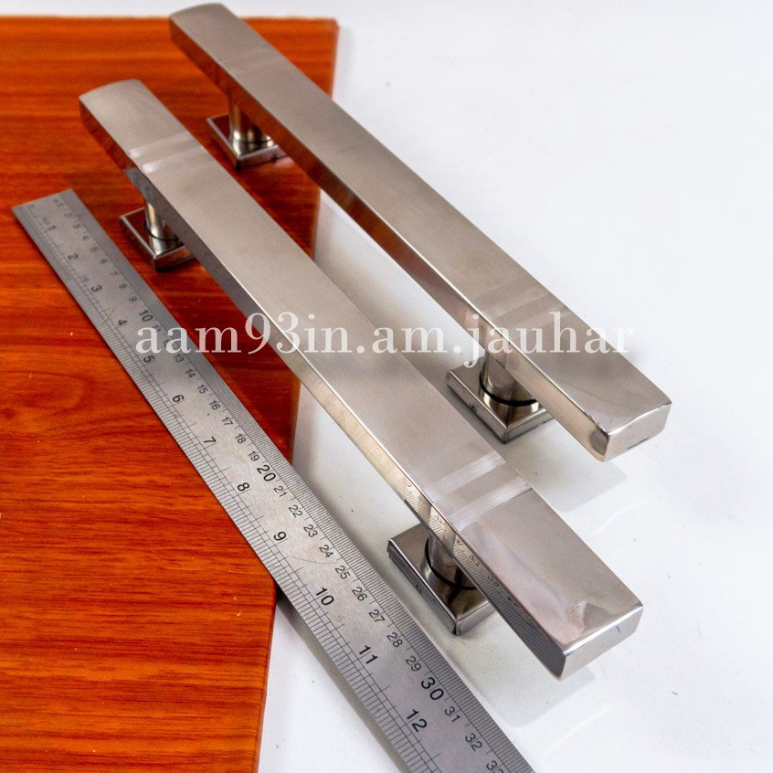 Handle pintu lis kombinasi lerek tarikan kotak 15x30 mm gagang rumah 33 cm kunci stainles minimalis 