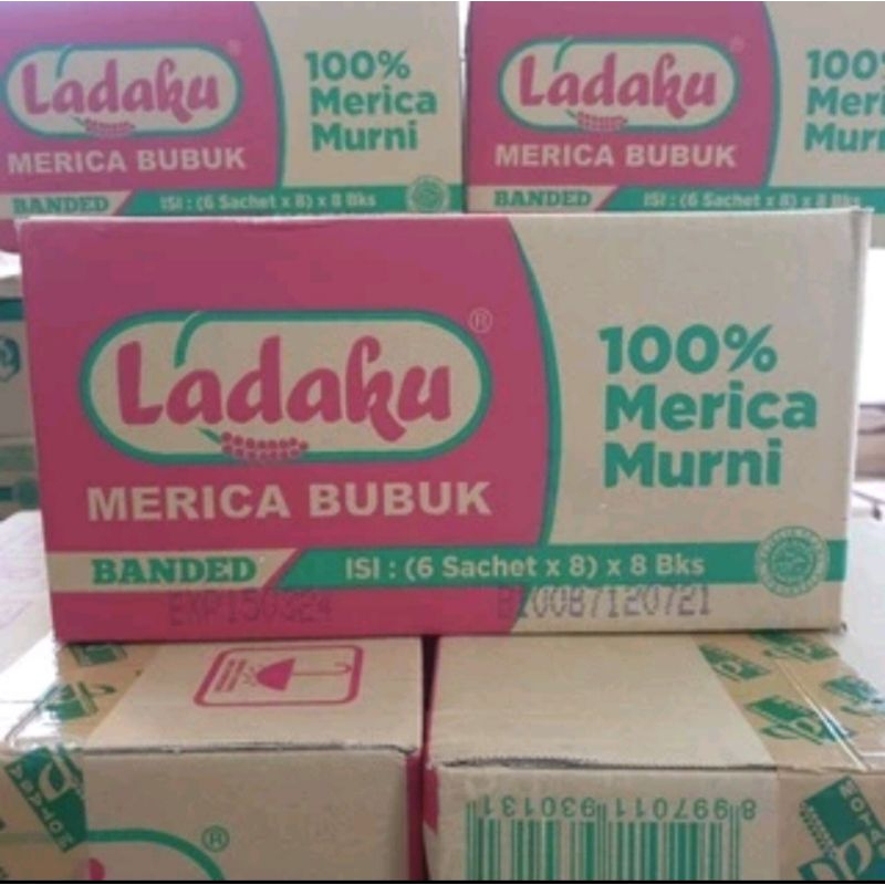 

Ladaku Sachet Dus / Ladaku Merica Bubuk 12 sachet x 8bks/Lada Sachet