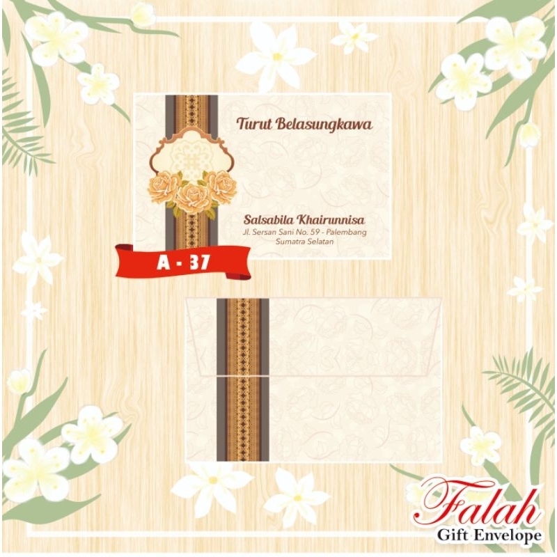 

Amplop Falah A 37 Harga Murah Isi 50 Lembar ( Belum Termasuk Cetak )