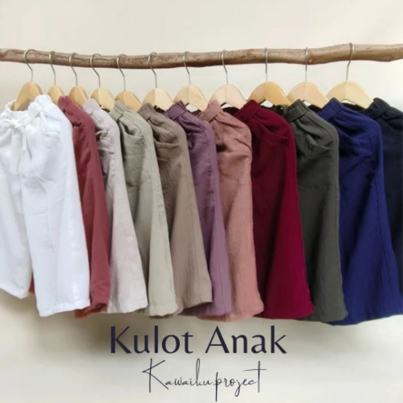 KULOT CRINKLE ANAK kawaiku / kulot anak 1-4th / kulot murah anak / kulot crinkle anak