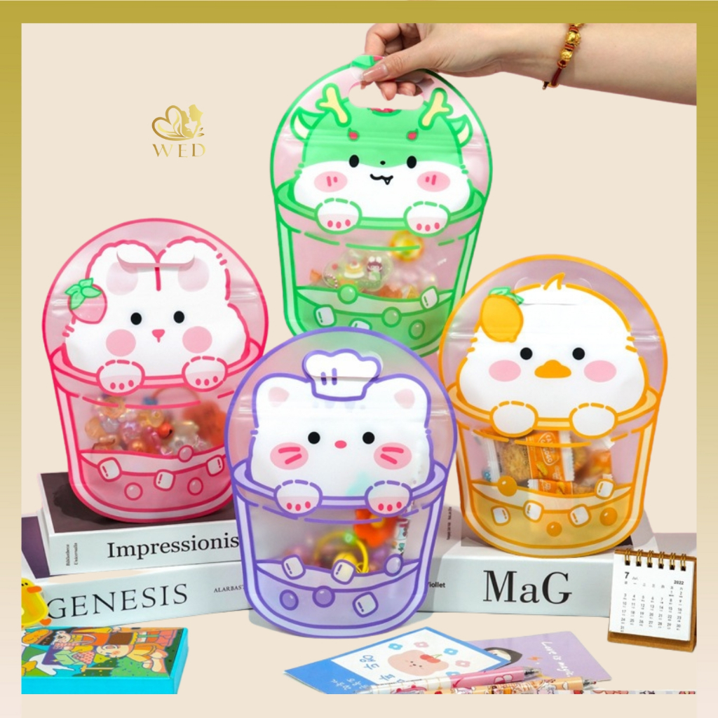 

WED Zip Kantong Ulang Tahun / Goodiebag Plastik Karakter Lucu / Tas Zip Hadiah atau Sovenir Ulang Tahun PP33