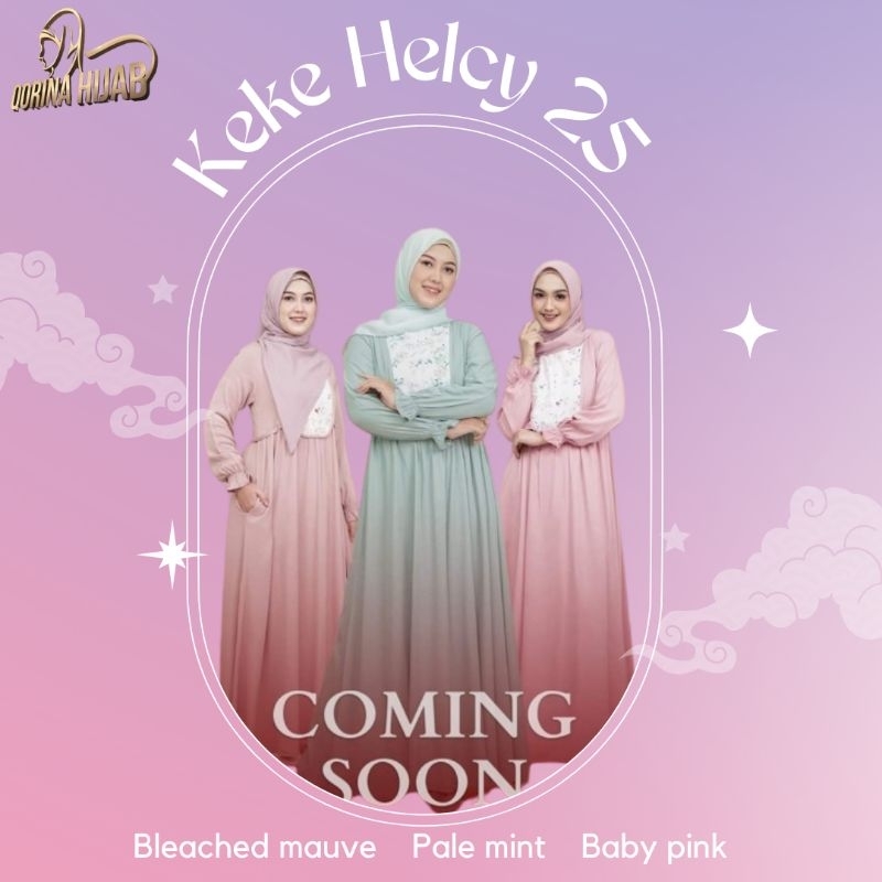 Keke ricis helcy 25, gamis kekinian, gamis terbaru,gamis remaja, gamis ootd