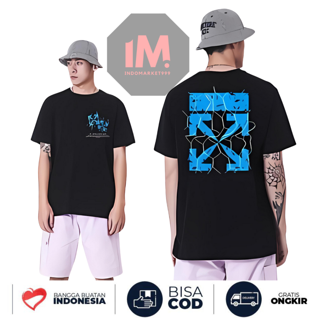 Kaos murah Kaos distro murah baju  distro pria t-shirt murah combed30s off silang memphis Gfi