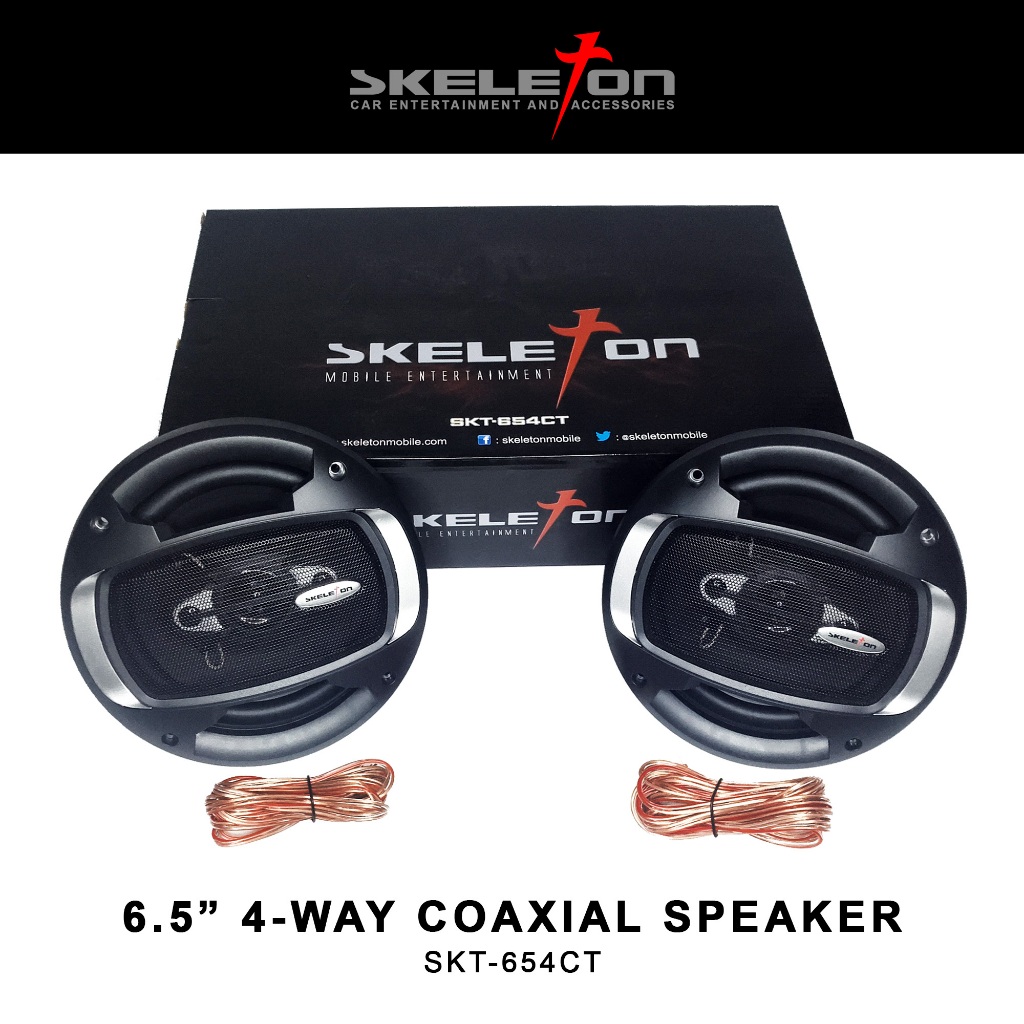 Skeleton Speaker Coaxial - 6.5 - SKT 654CT - Hitam