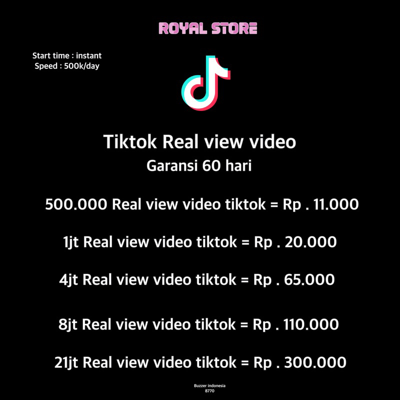 Tiktok real view garansi