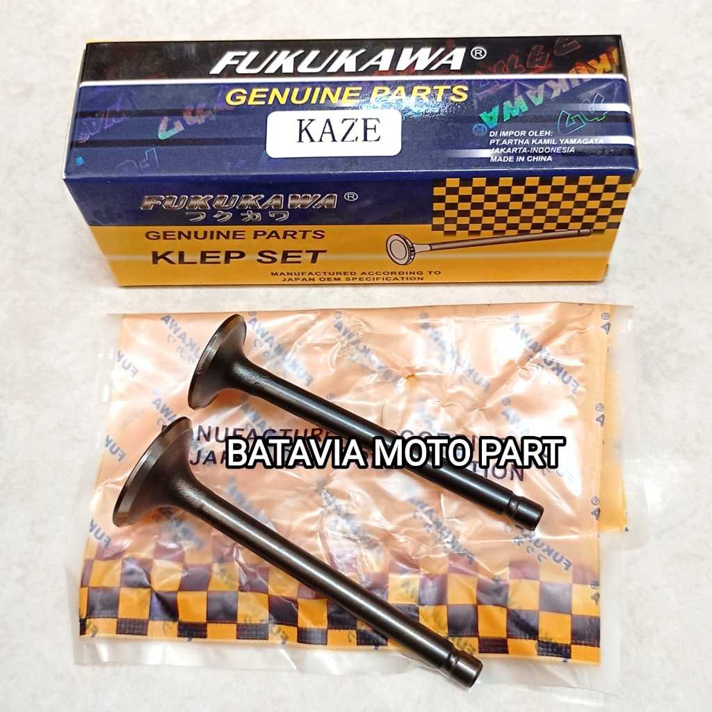 KLEP SET MOTOR KAWASAKI KAZE R PAYUNG KLEP KAZE IN EX FUKUKAWA
