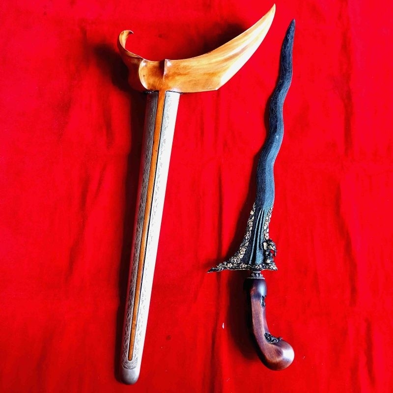 Pusaka Antik Keris Ganesha Luk 7 Kinatah Emas Tangguh Mataram Sepuh Koleksi Istimewa