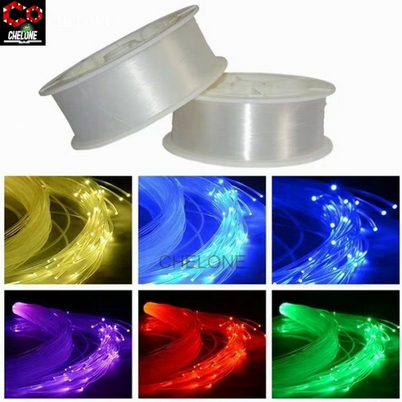 Lampu Fiber Serat Optik RGBW Lampu PMMA Plastic End Glow Roll Panjang