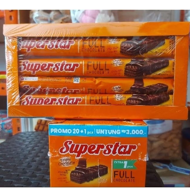 

Wafer Superstar 1box isi 20 + 1Pcs @16gr