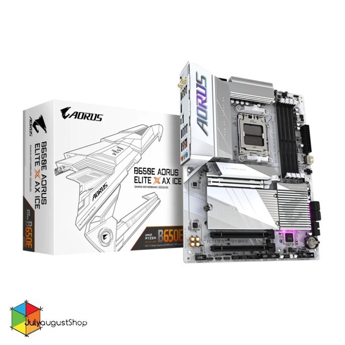 GIGABYTE B650E AORUS ELITE X AX ICE - ATX Motherboard AM5 DDR5