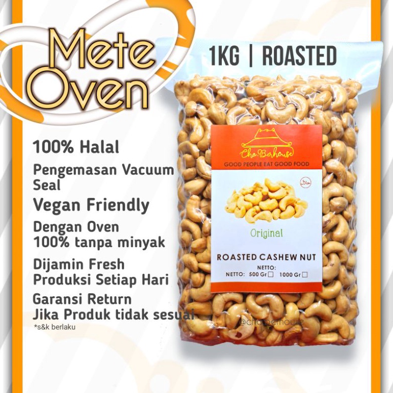 

Sale Kacang Mete Mede Oven Panggang Roasted ChoBerhouse Wonogiri 1kg R78