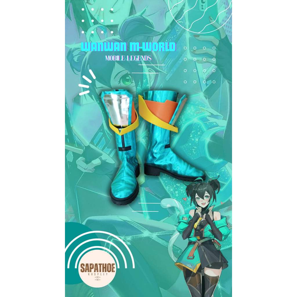Wanwan - Mobile Legend - Sepatu - Boots - Wanita - Perempuan - Cosplay - sapathoecosplay