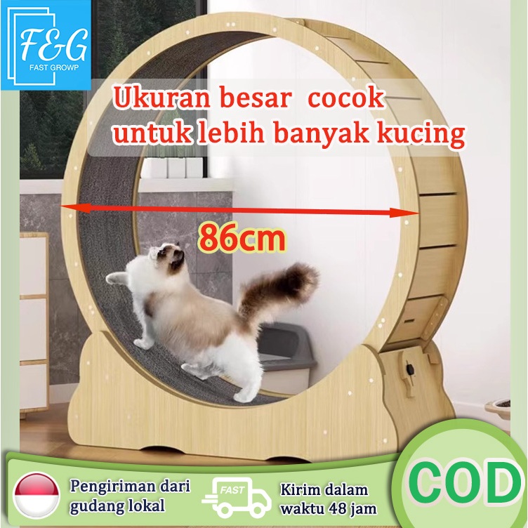 ⚡Pengiriman cepat⚡F&G Roda lari memanjat kucing kayu Treadmill hewan peliharaan terbaru treadmill ku