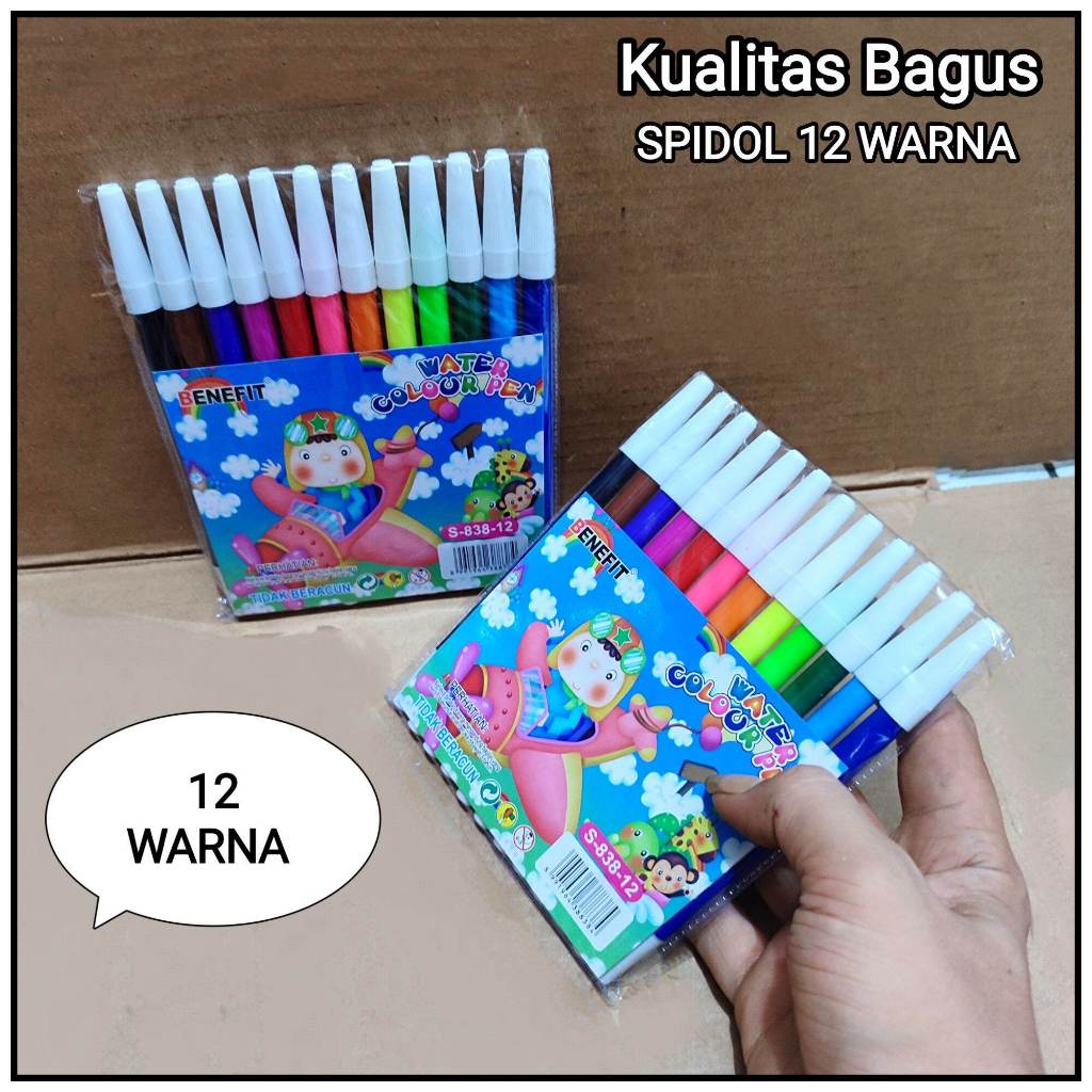 

Spidol 12 warna merk benefit