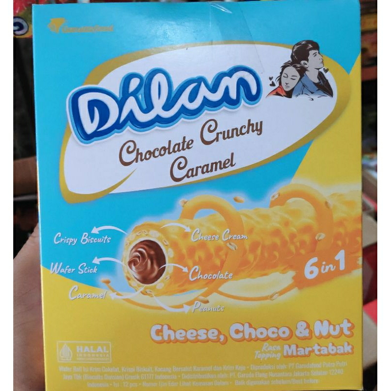 

Dilan Chocolate Crunchy Caramel Cheese, Choco & Nut ( isi 12 pcs )