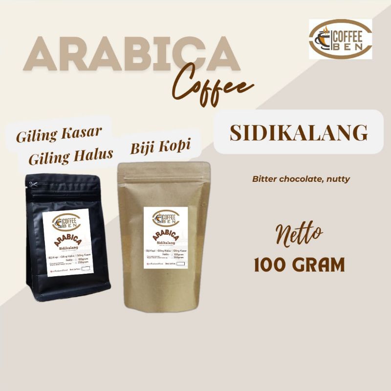 

CoffeeBen Kopi Arabika Sidikalang Natural Coffee Arabica 100gram