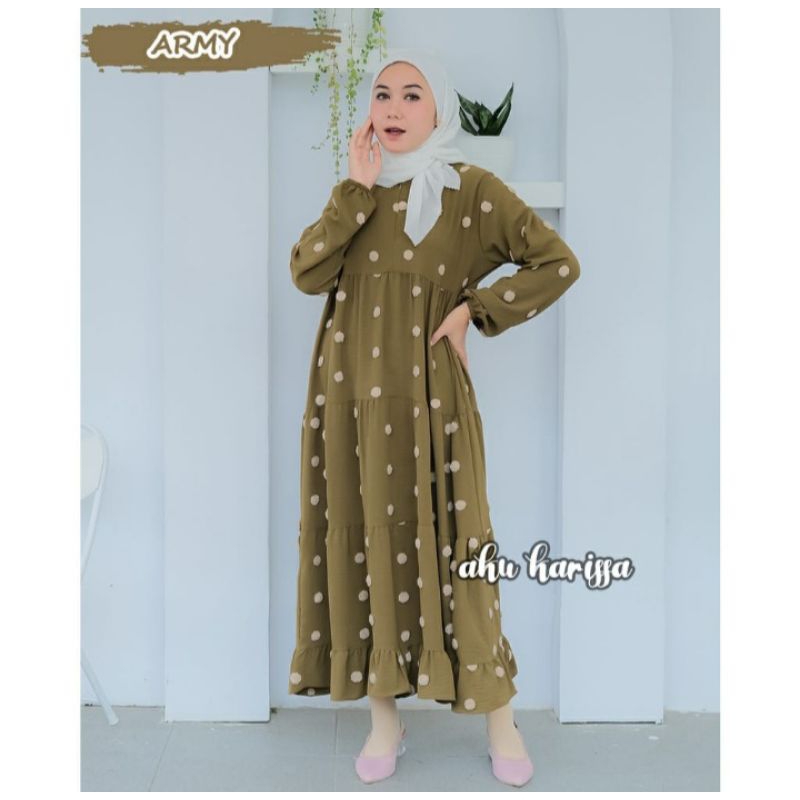 MIDI DRESS POLKA POMPOM