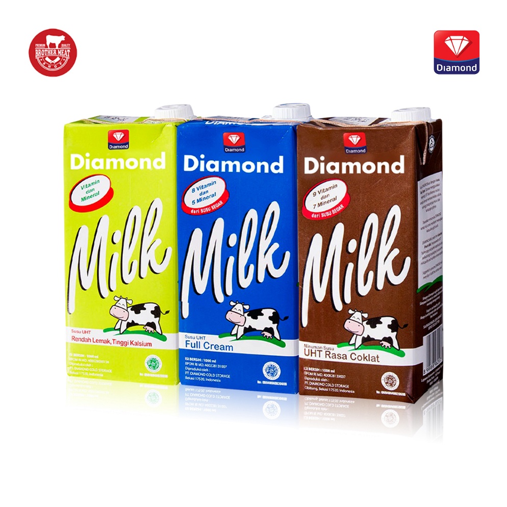 

ot Model Terkini DIAMOND UHT Fresh Milk 1 Liter1ml SUSU UHT E6