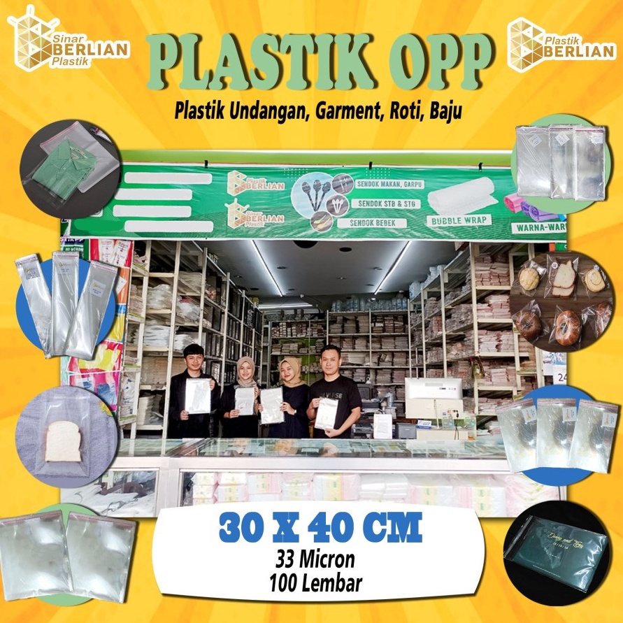 

KODE F37K 3 x 4 cm Plastik OPP TEBAL 1 lbr lemseal