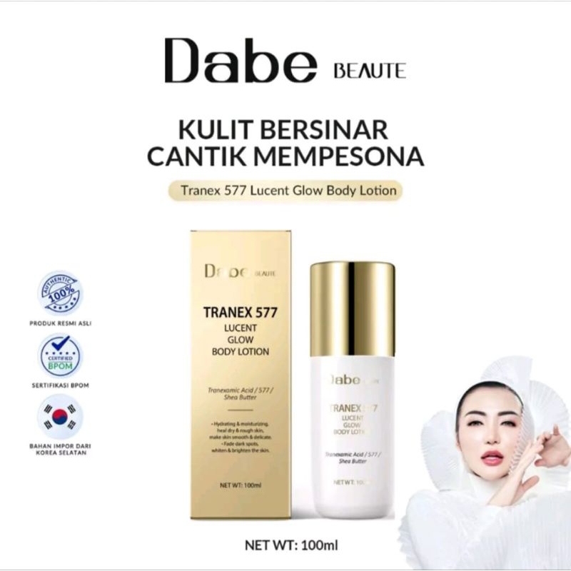 (READY) Tranex 577 Lucent Glow Body Lotion Whitening Dabe Beaute Bpom
